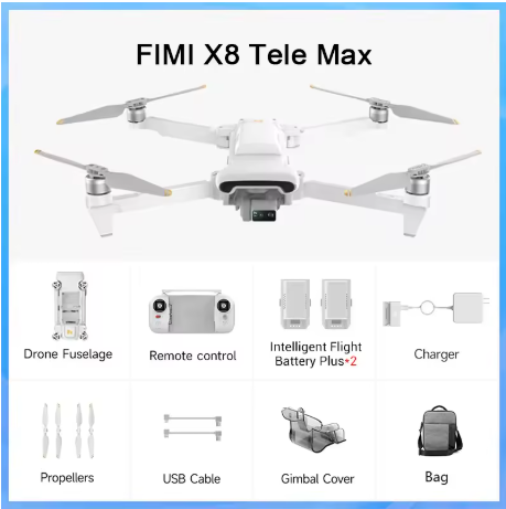FIMI X8 TELE MAX Combo / No Combo / Gimbal de 3 ejes 4K HDR 48MP 30x FIMI X8 TELE MAX Combo / No Combo / Gimbal de 3 ejes 4K HDR 48MP 30x